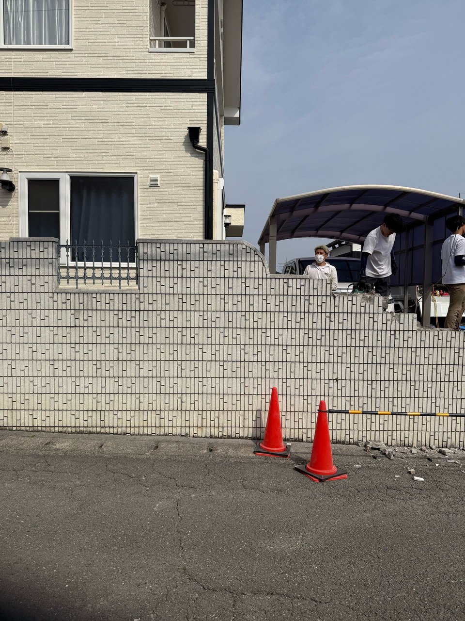 倒壊の恐れがあった既存ブロック塀